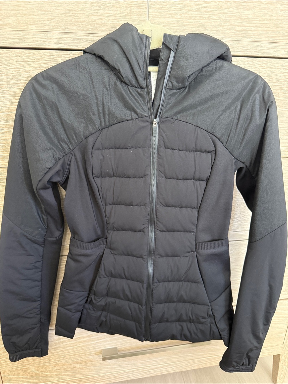 lululemon athletica Black Hooded Quilted Puffer Jacket-4